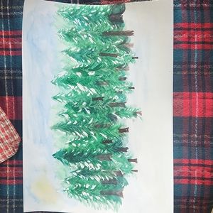 Winter scene unframed